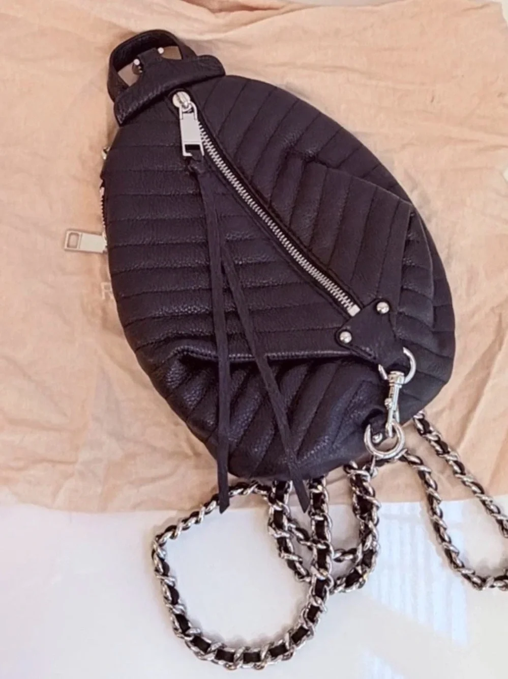 Rebecca Minkoff Small Julian Chevron Zip Backpack